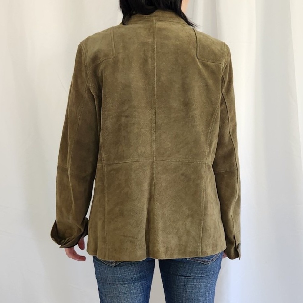 Liz Claiborne Green Suede Jacket - Picture 3 of 5